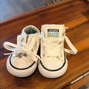 Baby White Canvas Sneakers